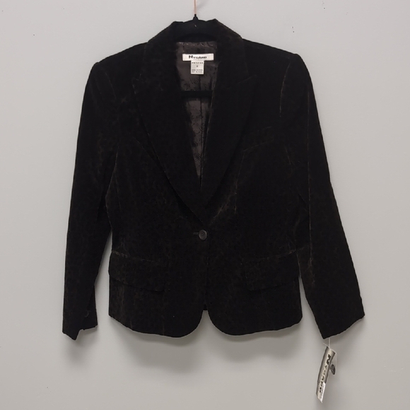 NWT Nygard Animal Print Tailored Blazer Size 6 Petite. Beautiful Floral Lining. - Picture 1 of 9